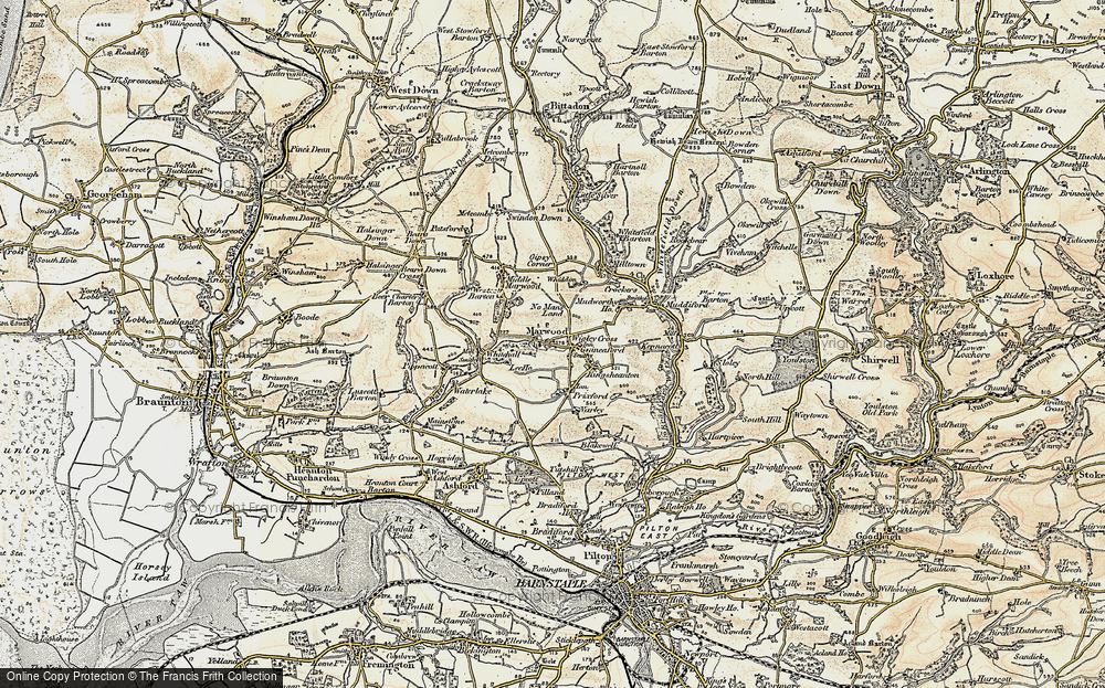 Old Map of Guineaford, 1900 in 1900
