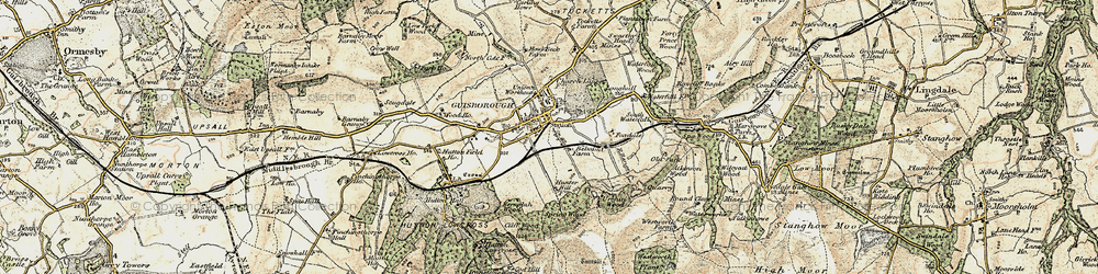 Old map of Guisborough in 1903-1904