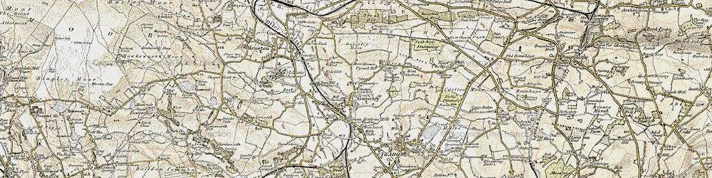 Old map of Guiseley in 1903-1904
