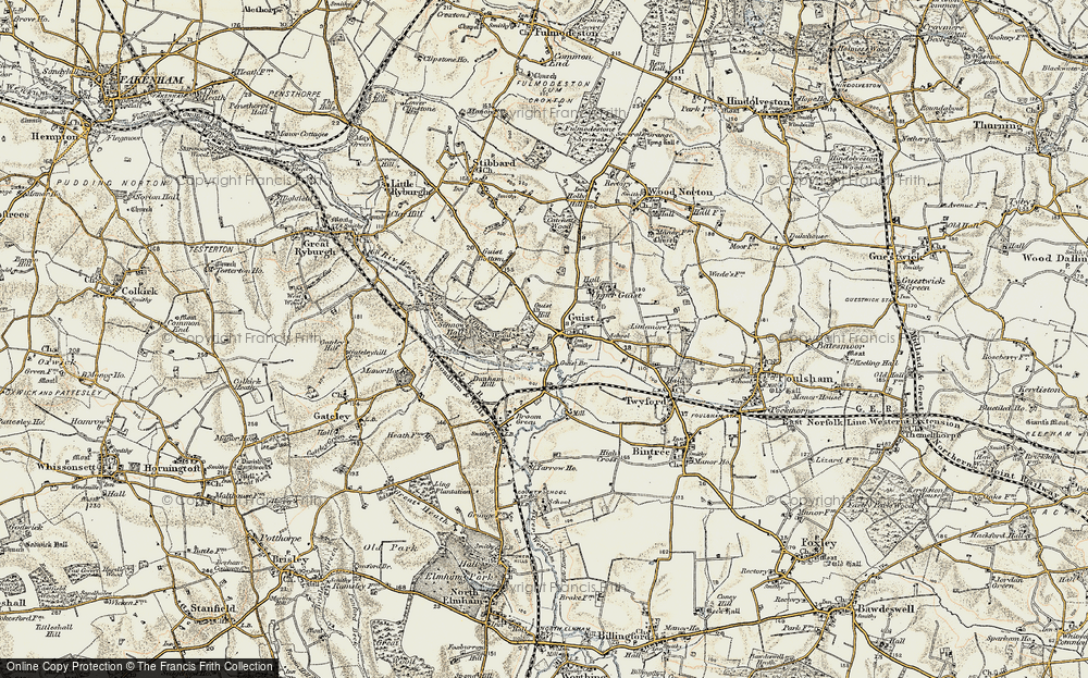 Old Map of Guist, 1901-1902 in 1901-1902