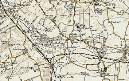 Old map of Guist in 1901-1902
