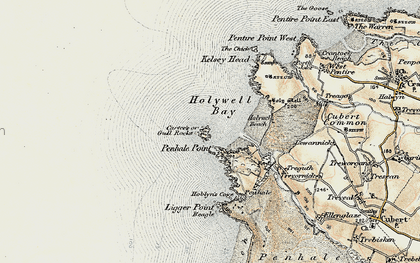 Old map of Gull in 1900