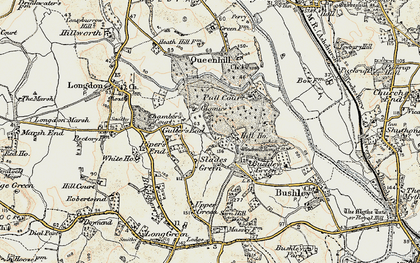 Old map of Guller's End in 1899-1901