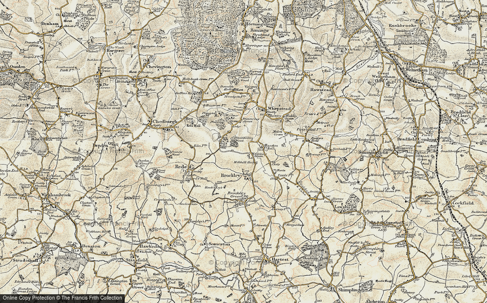 Old Map of Historic Map covering Manston Hall in 1899-1901