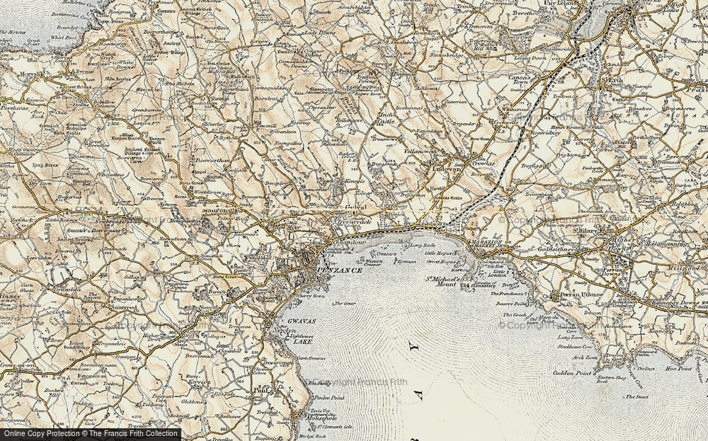 Old Map of Gulval, 1900 in 1900