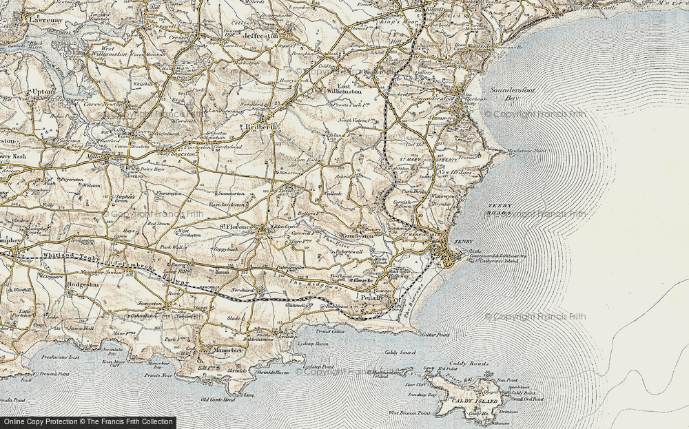 Old Map of Historic Map covering Astridge in 1901
