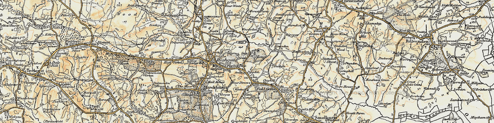 Old map of Gun Green in 1898