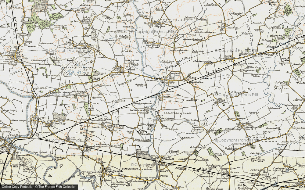 Old Map of Gunby, 1903 in 1903