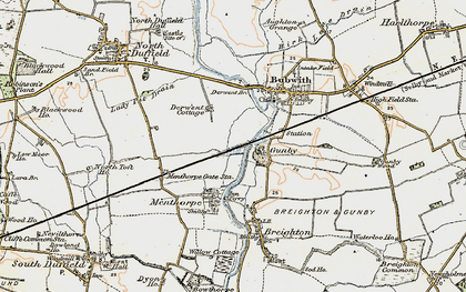 Old map of Gunby in 1903