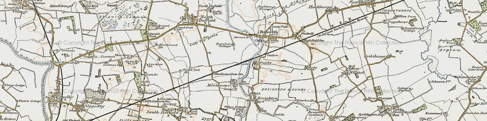 Old map of Gunby in 1903