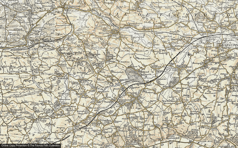 Old Map of Gundenham, 1898-1900 in 1898-1900