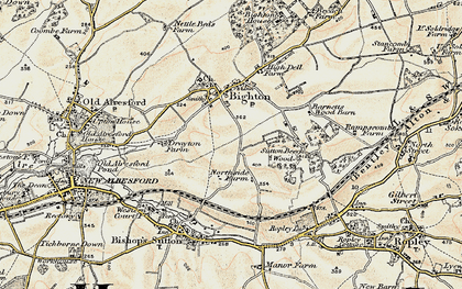 Old map of Gundleton in 1897-1900