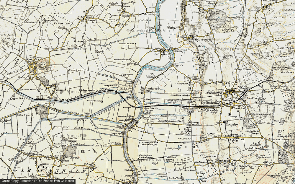 Old Map of Historic Map covering Burgess Hall in 1903