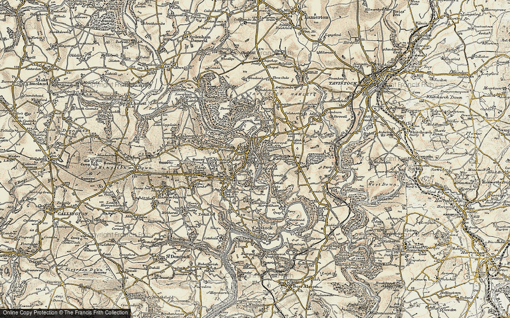 Old Map of Gunnislake, 1899-1900 in 1899-1900