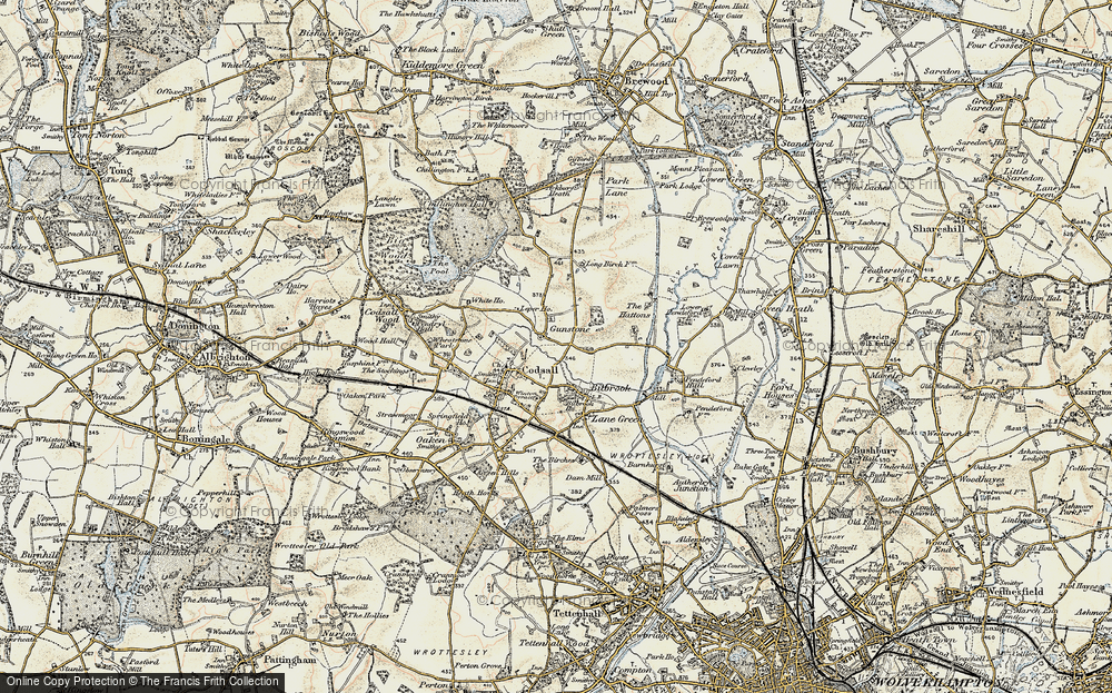 Old Map of Gunstone, 1902 in 1902