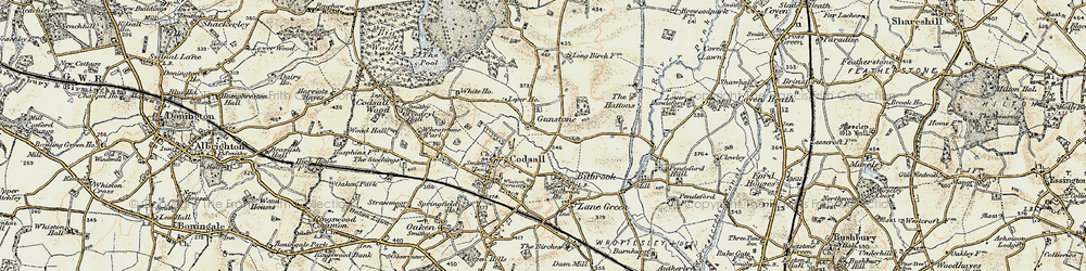 Old map of Gunstone in 1902