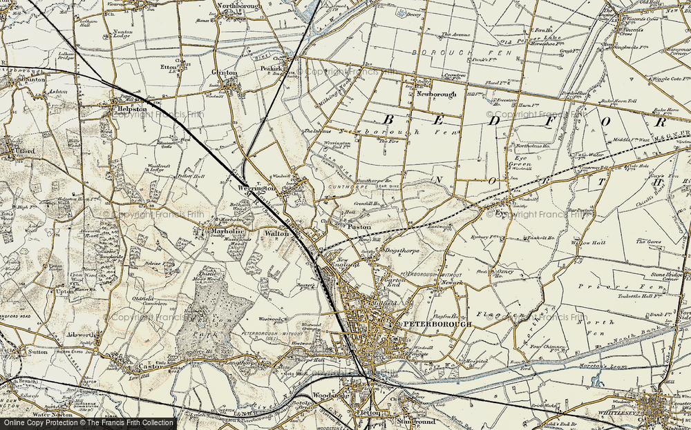 Old Map of Gunthorpe, 1901-1902 in 1901-1902