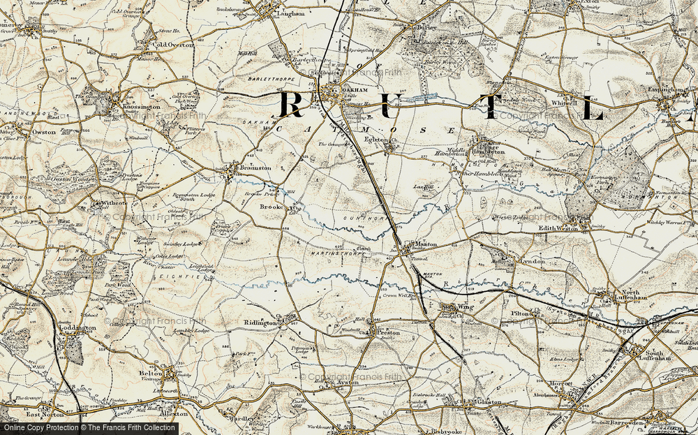 Old Map of Gunthorpe, 1901-1903 in 1901-1903
