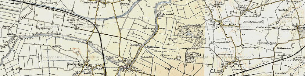 Old map of Gunthorpe in 1903