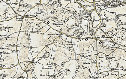Old map of Langham Hill in 1898-1900