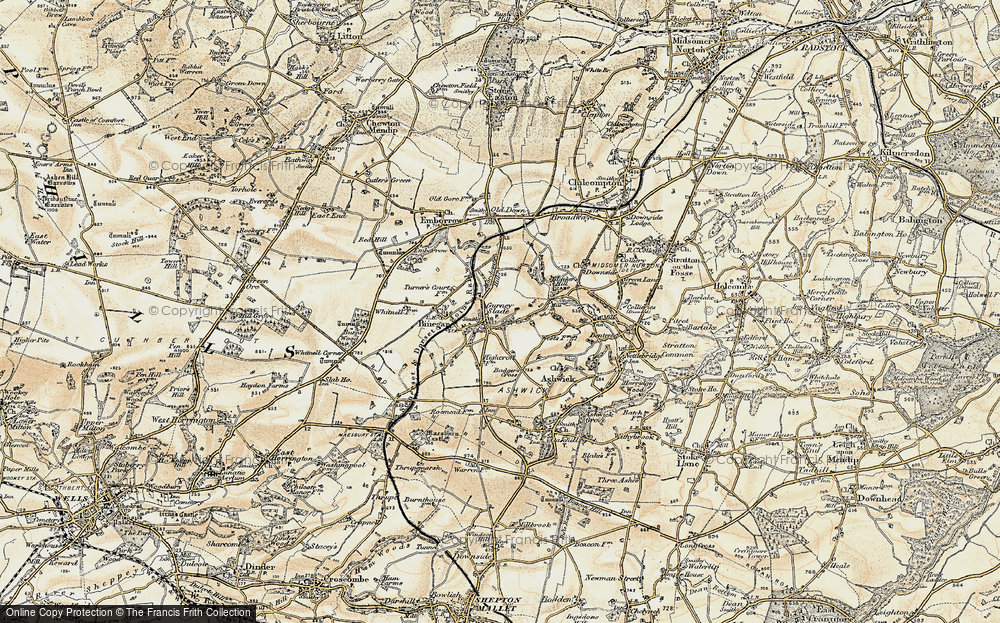Old Map of Gurney Slade, 1899 in 1899