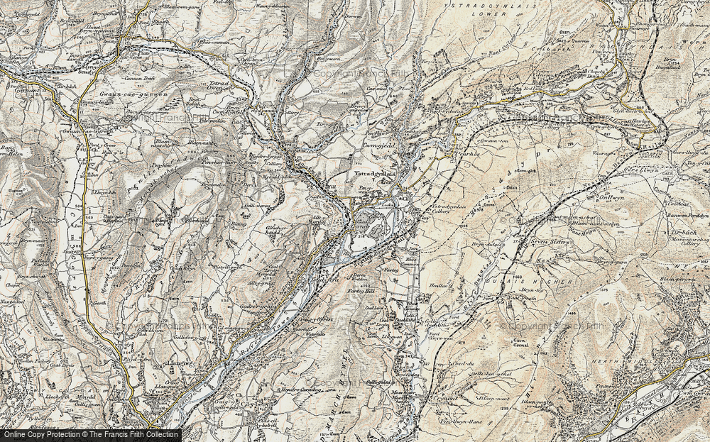 Old Map of Gurnos, 1900-1901 in 1900-1901