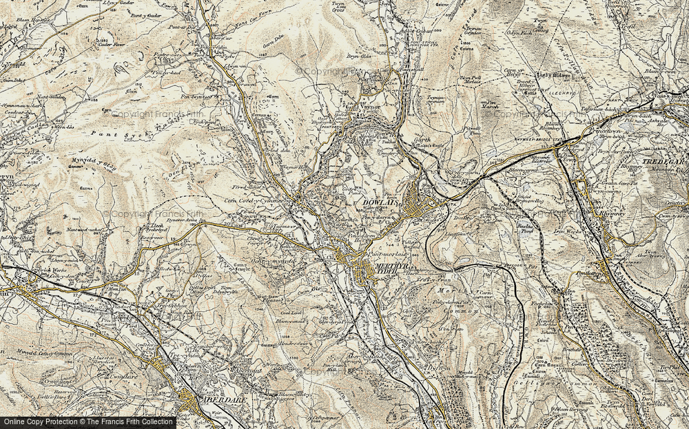 Old Map of Gurnos, 1900 in 1900