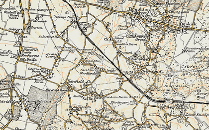 Old map of Gushmere in 1897-1898