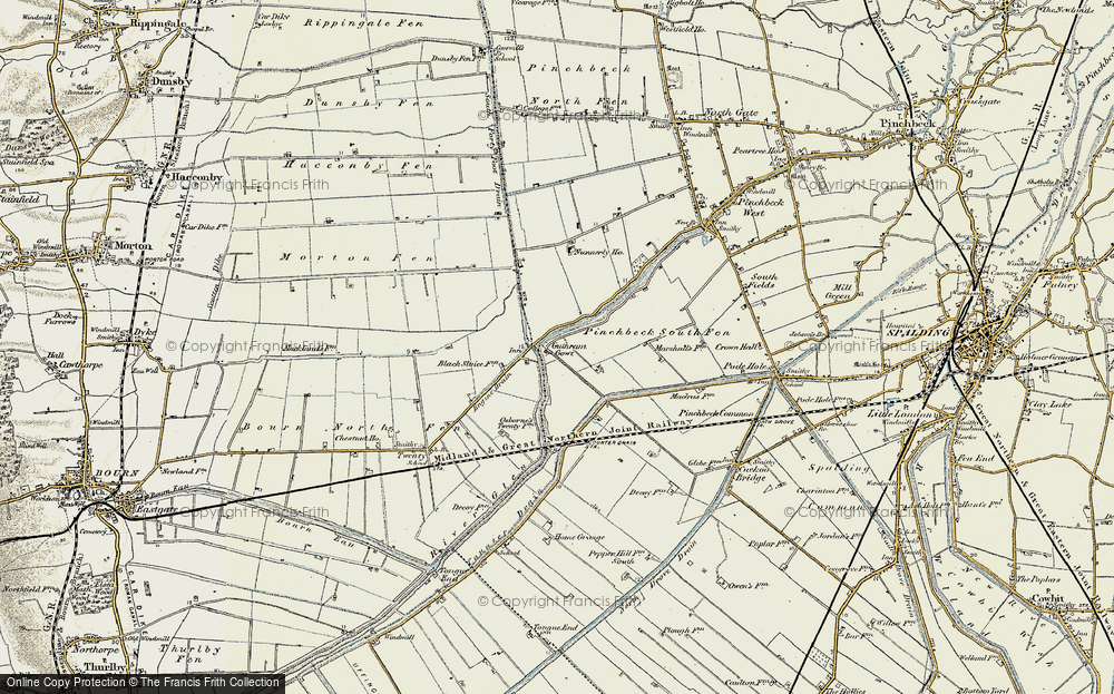 Old Map of Guthram Gowt, 1901-1903 in 1901-1903