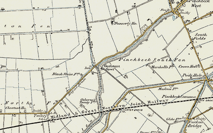 Old map of Guthram Gowt in 1901-1903