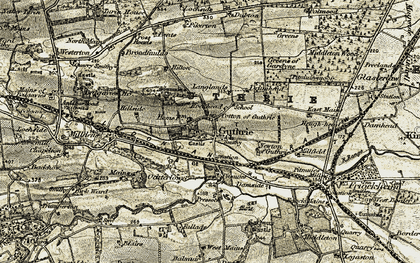 Old map of Guthrie in 1907-1908