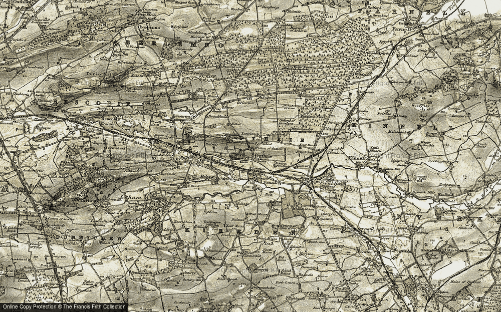 Historic Ordnance Survey Map of Guthrie, 1907-1908