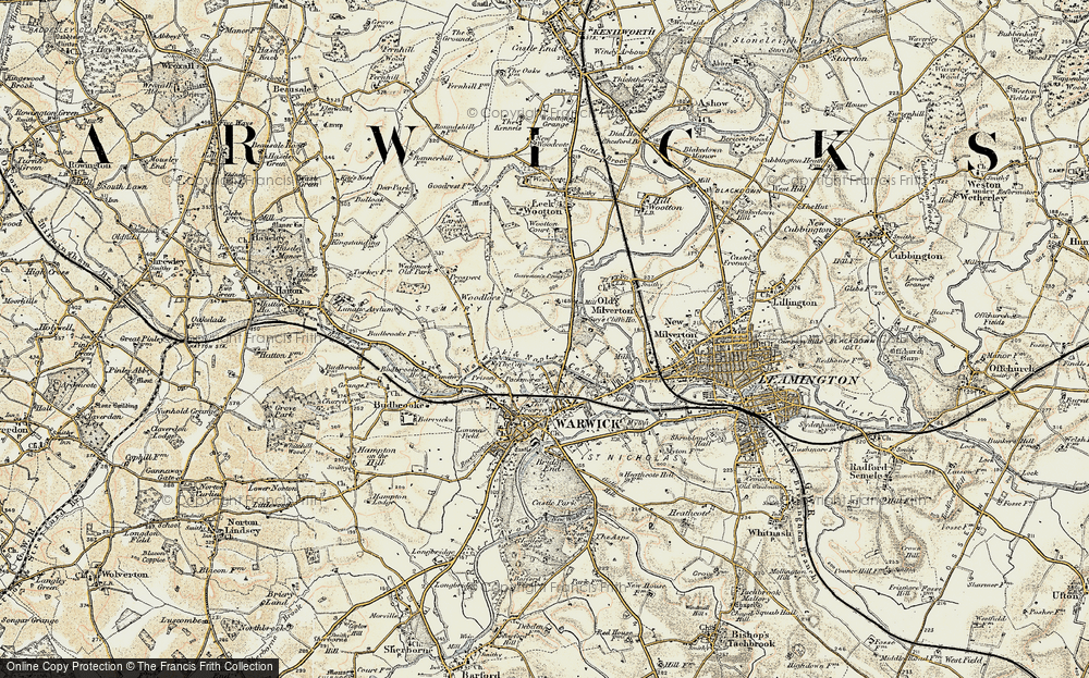 Old Map of Guy's Cliffe, 1901-1902 in 1901-1902