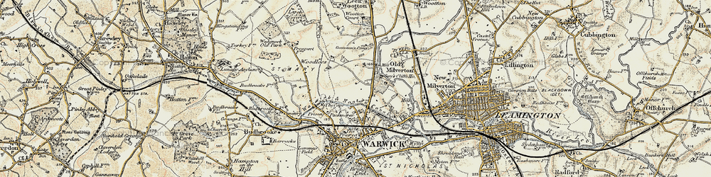 Old map of Guy's Cliffe in 1901-1902