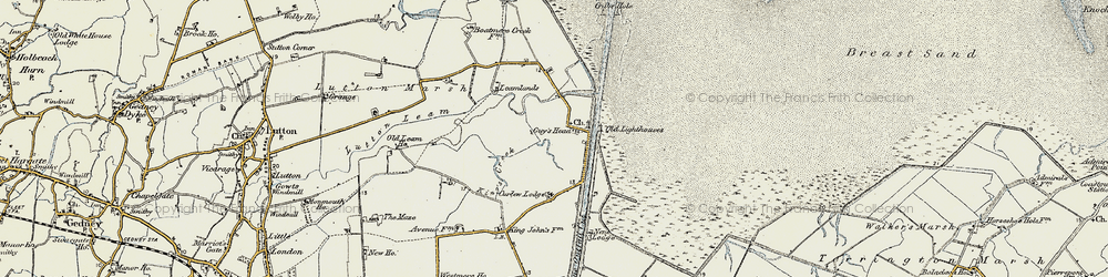 Old map of Leamlands in 1901-1902