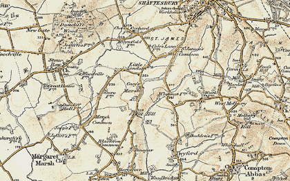 Old map of Guy's Marsh in 1897-1909