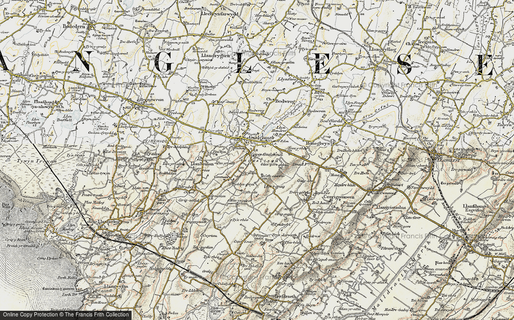 Old Map of Historic Map covering Pen y Graig in 1903-1910
