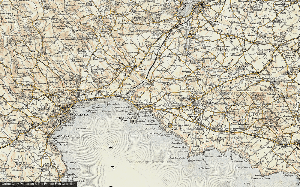 Old Map of Gwallon, 1900 in 1900