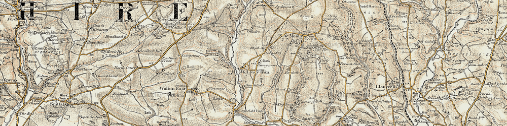 Old map of Gwastad in 1901-1912