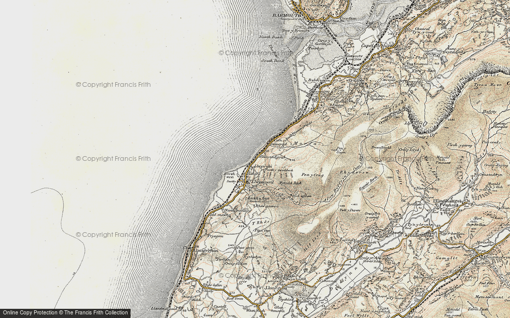 Old Map of Historic Map covering Llwyn Du in 1902-1903