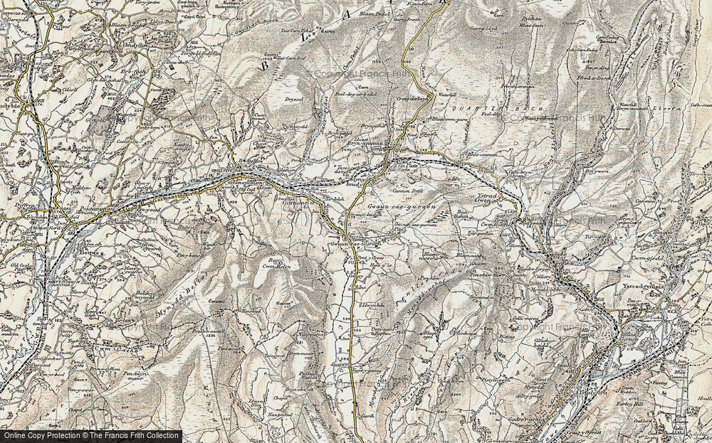 Old Map of Gwaun-Leision, 1900-1901 in 1900-1901