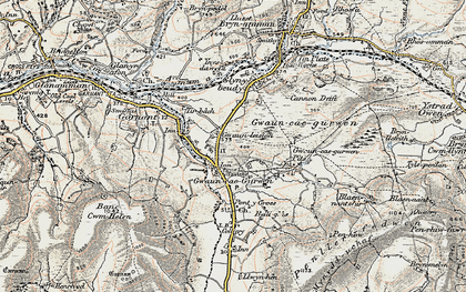 Old map of Gwaun-Leision in 1900-1901