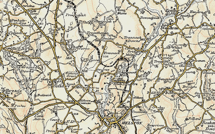 Old map of Gwavas in 1900