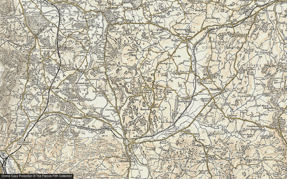 Old Map of Gwehelog, 1899-1900 in 1899-1900