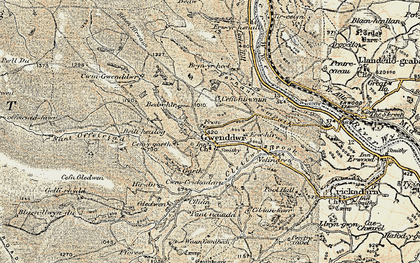 Old map of Blaen-Gwenddwr in 1900-1902