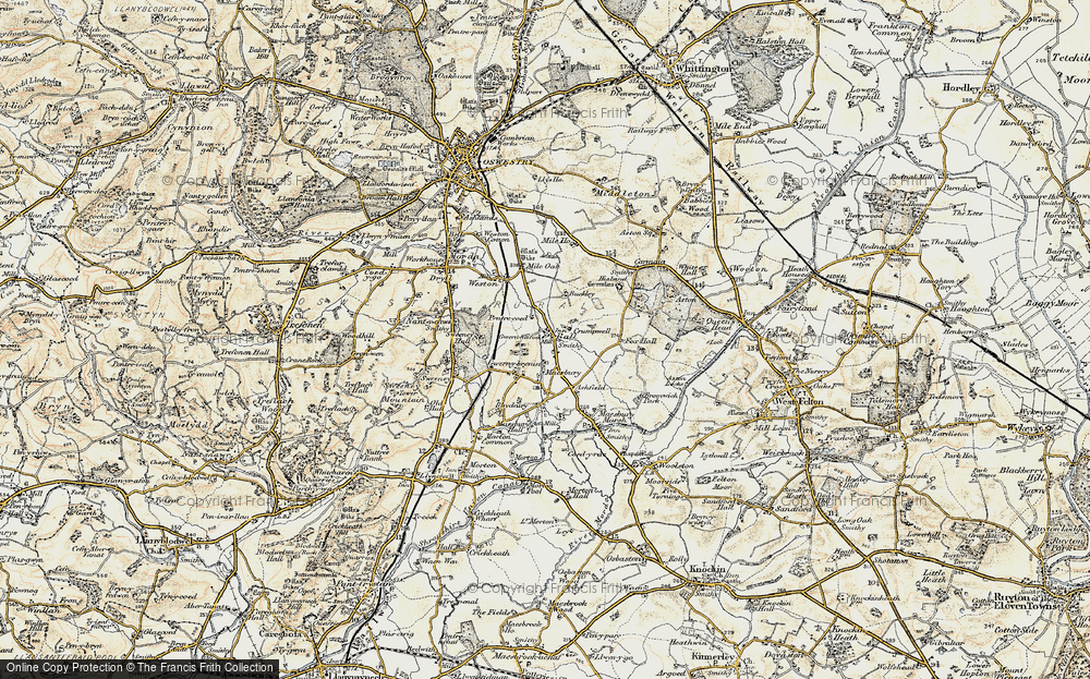 Old Map of Gwern y brenin, 1902 in 1902