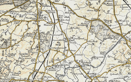 Old map of Gwern y brenin in 1902