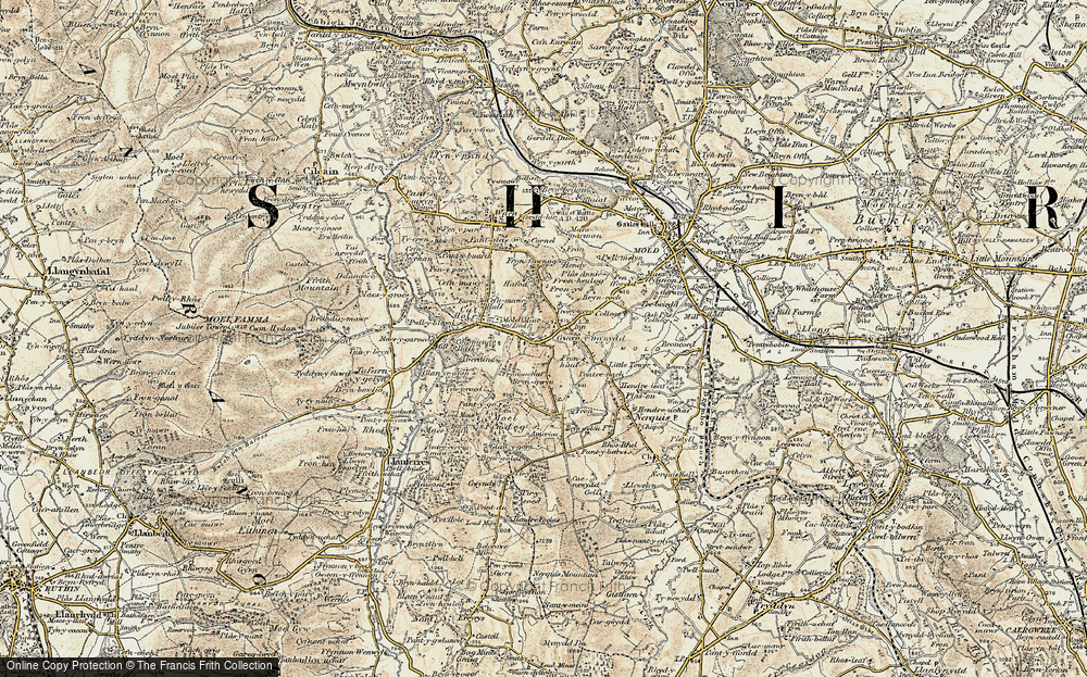 Old Map of Gwernymynydd, 1902-1903 in 1902-1903