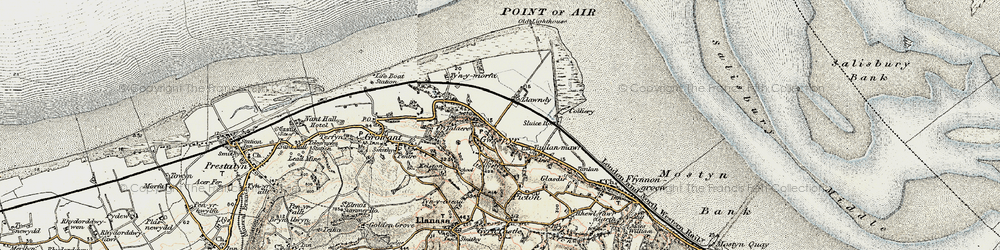 Old map of Gwespyr in 1902-1903