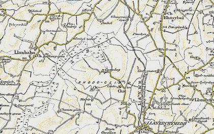 Old map of Gwredog in 1903-1910